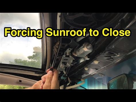 Depress and hold sunroof switch again-. . Manually close lexus sunroof